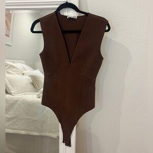 Abercrombie Chocolate Brown Sleeveless Bodysuit